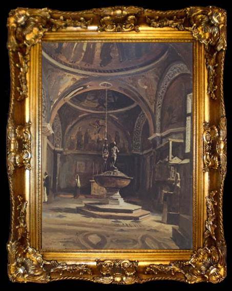 framed  Jean Baptiste Camille  Corot Venise (mk11), ta009-2